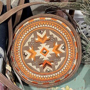 Montana West Orange Aztec Purse